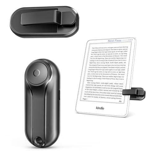 JIMZOO K3 Page Turner for Kindle Paperwhite Oasis Kobo eReaders, Remote Camera Shutter and Video, Remote Page Turner Clicker for ipad Tablets Reading Novels with Storage Box
