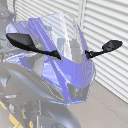 TCMT Left/Right Side Rear View Mirrors Black shell Fit For Yamaha YZF-R7 YZF R7 2021-2025 BEB-26280-00-00/ BEB-26290-00-00