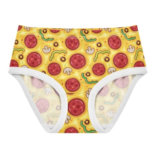 Little Girl Underwear Toddler Panties Kids Undies Pepperoni Pizza Soft Cotton Briefs 2T-8Y