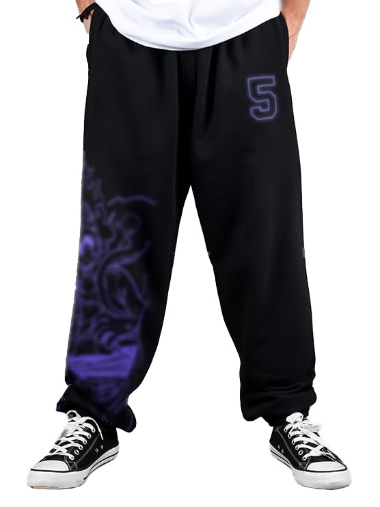 ComicSense.xyz Unisex One Piece Anime Joggers for Men and Women, Gear Five Printed Anime Baggy Fit Track Pants-picture-12