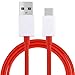 A Plus Kabel kompatibel mit Oneplus 3 / 3T / 5 / 5T / 6 / 6T / 7 / 7 Pro, Dash Typ C USB-Datenkabel, schnelles Laden, 1 m, Rot