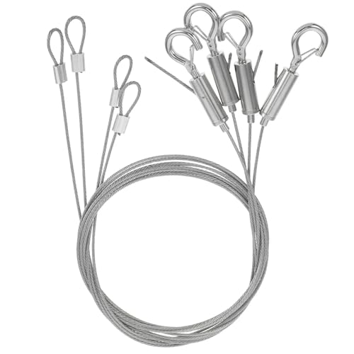 Image of 10Pcs Steel Chain Hang Hook Mount Mount Kit Hanger Adjustable Picture Hanging Wire Gallery Tool Photo Wire Picture Hardware