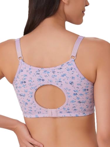 Image of Inner Sense Organic Cotton Bamboo Nursing Bra for Women I Non Padded Feeding Bra with Keyhole Back Design and Wire Free I Maternity Innerwear with Full Coverage
