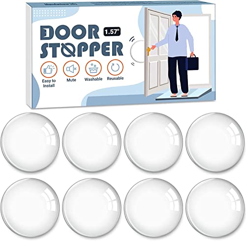 Tope de Puerta Transparente Protector Pared: 8 x Topes Silicona Adhesivos Lagrimas Silicona Protector Puerta, Tope de Puerta para Paredes de Goma Adhesivos para Baño, Superficies de Cristal, Paredes