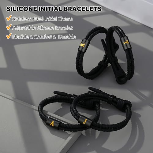 Pulsera ajustable de cuerda trenzada de silicona para hombre y mujer miniatura 4