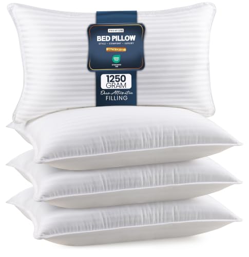 Image of Utopia Bedding Bed Pillows for Sleeping King Size (White), Set of 4, Cooling Hotel Quality, for Back, Stomach or Side Sleepers
