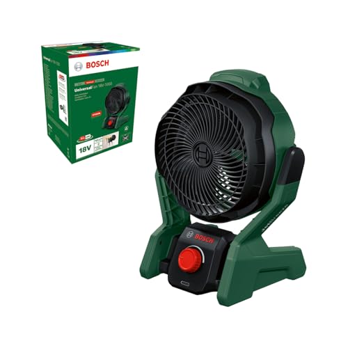 Bosch Ventilateur portable sans fil UniversalFan 18V-1000 (sans bat, Système 18 V, pour bricolage,...