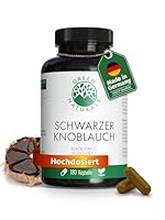Schwarzer Knoblauch Kapseln - Hochdosiert: 750 mg (15:1 Extrakt) - Entspricht 11250 mg Tagesdosis - Black Garlic - Green Naturals®