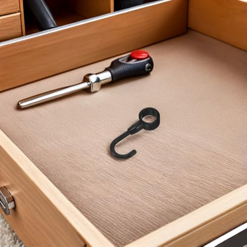 Crochets utilitaires pour tringle de salle de bain et armoire plastique noir 12 mm x100