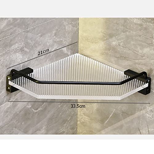 Caddy de douche d'angle en acrylique transparent avec rangement multicouche mural - 3