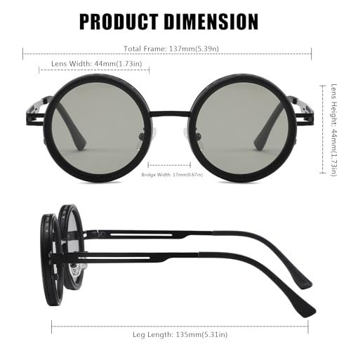 Long Keeper Adjustable Tint Sunglasses Men Round Polarized Sunglasses 1-9 Gears Lightweight Glasses for Hiking Drving Fishing2