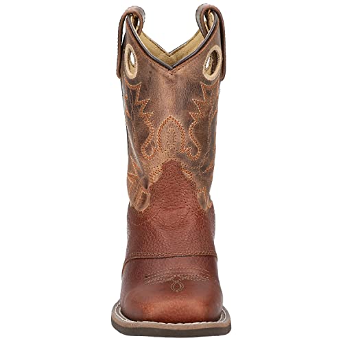 Smoky Mountain Children Luke Square Toe Western Cowboy Boots Brown, 10.5M4