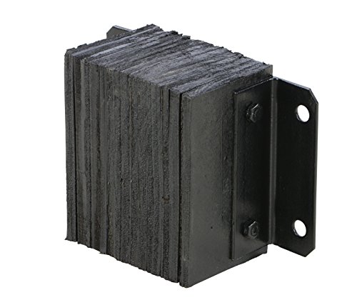 Vestil 1012-6 Horizontal Laminated Dock Bumper, Fabric Reinforced Rubber, Rectangular, 4 Holes, 10" Height, 12" Width, 6" Depth,Black #TOP1
