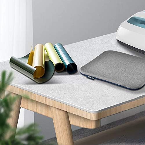 REALIKE Heat Press Mat for Easy Press Heat-Resistant Protective Mat for Cricut Machines for HTV Iron On Project for Craft Vinyl Ironing Insulation Transfer 20.5cmX25.4cm(8"X10") Grey