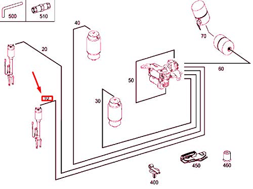 MB ML W166 Luftfederungsleine A2203271045 : Amazon.de: Auto & Motorrad