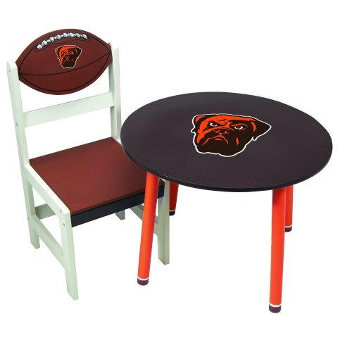 Table Cleveland Browns en bois pour ranger vos affaires NFL