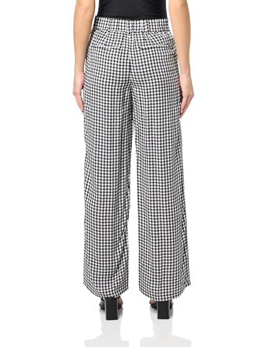 NIC+ZOE Womens 30.5" Drapey Gingham Wide-Leg Pant2