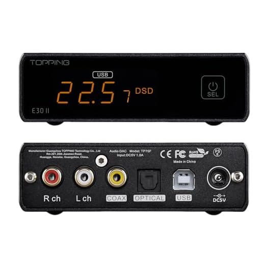 TOPPING E30 DAC Hi-Res AK4493 32Bit / 768kHz DSD512 HiFi XMOS XU208 Decoder (Argent)