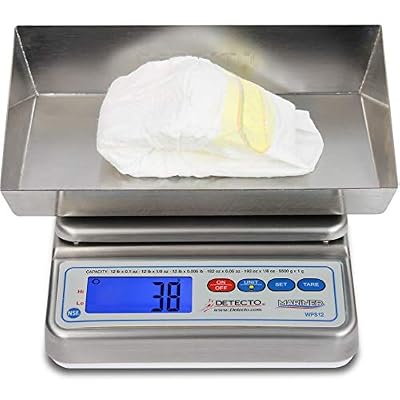Detecto, Wet Diaper Scale, Mariner Waterproof IP67, 12-lb Capacity, 7.5 X 9.75