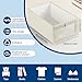 Imagen de Niviy Caja Organizadora Ropa Plegables 2 Piezas Organizadores de Cajones de Lino y Algodón para Ropa Libros y Cosméticos Ideal para Armarios y Hogar Beige 41x28x17CM