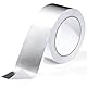 FIREWESS Aluminiumband, Aluminiumfolie Hitzeschild Band, Silber Alu Klebeband, Glasfaser Hitzeschild Folienband für Schlauch und Auto Verwendung 75mm*20m