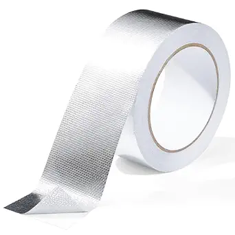 Aluminum Foil Heat Shield Tape 2in x 66ft, Silver Reflective High Temp Tape for Exhaust, Hose, and Auto Use