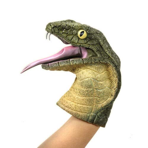 Big Game Toys~Cobra Hand Puppet Soft Stretchy Rubber Snake Serpent Viper 6 Inch