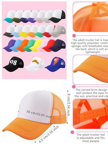 32 Pack Kids Trucker Hats Bulk Sublimation Trucker Hat Cap Summer Blank Baseball Hat Mesh Ball Hat for Boys Girls2