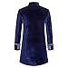 XDFVC Mens Velvet Goth Jacket Medieval Vintage Steampunk Renaissance Victorian Frock Coat Fashion Halloween Cosplay Uniform