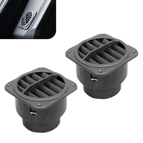Fiknonk 2 PCS Diesel Heater Wall Pass Through 360 Degree Rotatable Warm Air Vent Outlet Cover 60mm/2.36inch Parking Heater Ducts and AC Vents Universal for Most Vehicle (Square)