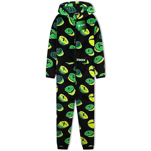 Xbox Schlafanzug Jungen Teenager Kuschelig Schlafoverall Onesie...