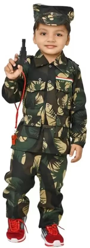 EthnicAlive National Hero Costume Army Dress for Kids, Indian Military Soldier Fancy Dress Costume Helper Costume for Boys & Girls (6-7 Years) (B0CRHNMJL7) Amazon Price History, Amazon Price Tracker