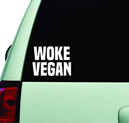 Woke Vegan Laptop Car Window Truck Quote Wall Decal Quote Sticker Vinyl Art Home Decor Inspirational Motivational Funny Trendy Healthy Food Vegetarian Clean Veggies Greens Teen Kids Gym Fitness Smart image 2