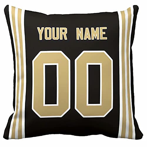 Image of ANTKING New Orleans Throw Pillow with Custom Name and Number Personalized Gift for Men Women Boys