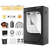 Spider Farmer Grow Tent Kit Complete SF-2000 LED Grow Light Dimmable Full Spectrum Use Samsung Diodes MeanWell Driver 24' x 47' x 71' 1680D Growing Tent 4 Inch Ventilation System Setup Package