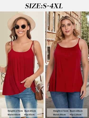 Image of Camisoles for Women with Built in Bra Adjustable Strap Tank Tops Cami Sleeveless Summer Tops for Workout Sleeping Traveling