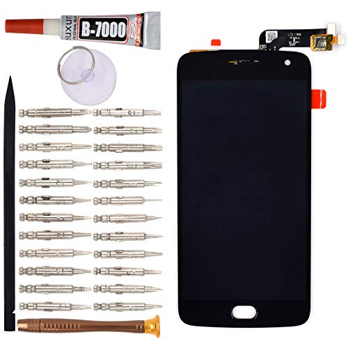 Image of LCD Screen Display with Digitizer Touch Panel + Tool Kit and Adhesive Replacement for Motorola Moto G5 Plus XT1684 XT1685 XT1687(Black)