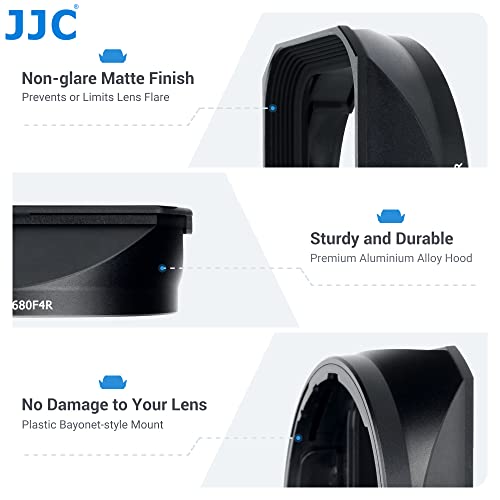 JJC Parasol cuadrado de metal con tapa deslizante para lente Fujifilm XF 16-80 mm f/4 R OIS WR, XF 16-55 mm F2.8 R LM WR II (negro) - imagen 4
