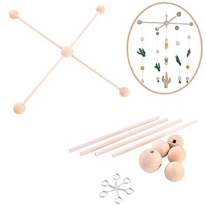 let’s make Baby Natuurlijk Houten Mobiel Frame, Mobiele Kit Crib Frame, Mobiel Hangframe Beddecoratie Speelgoed