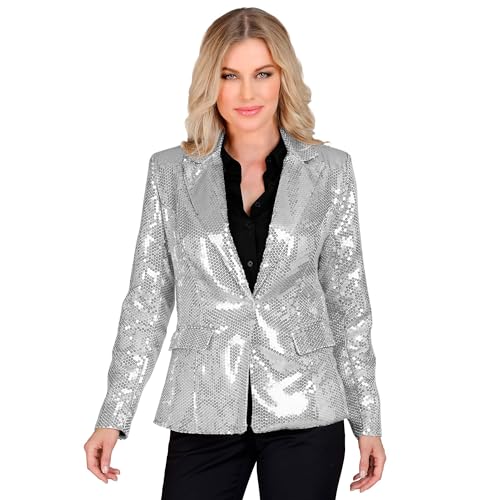 W WIDMANN MILANO Party Fashion - Blazer Party Fashion avec paillettes pour femmes, veste, festival, déguisements de carnaval