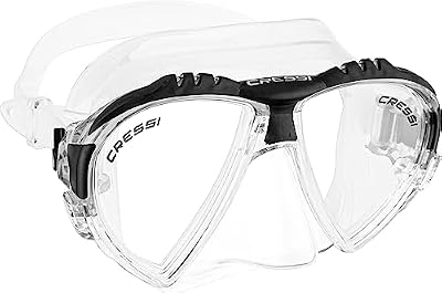 Cressi Matrix Mask - Máscara de Buceo y Snorkeling, Unisex Adulto, Transparente/Negro, Talla única
