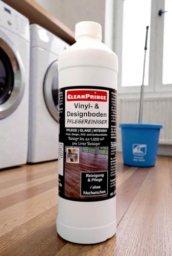 CleanPrince 1 Liter Vinylboden & Designboden Reiniger 1 Liter | Reinigungsmittel & Pflege Vinyl-, Design-, PVC-, Linoleumböden
