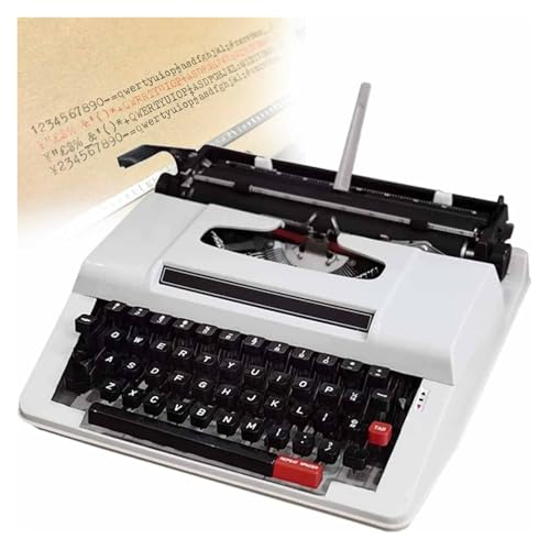 FXLUHAY Máquina de Escribir Antigua, máquina de Escribir Manual Retro portátil clásica nostálgica, Perfecta for Escribir novelas en Cualquier Lugar(White)