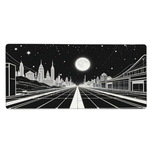 Grand tapis de souris de jeu PC portable avec base en caoutchouc