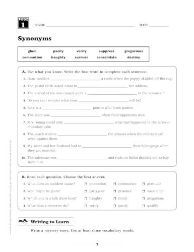 240 Vocabulary Words Kids Need to Know: Grade 6: 24 Ready-To-Reproduce Packets Inside! - Image 5