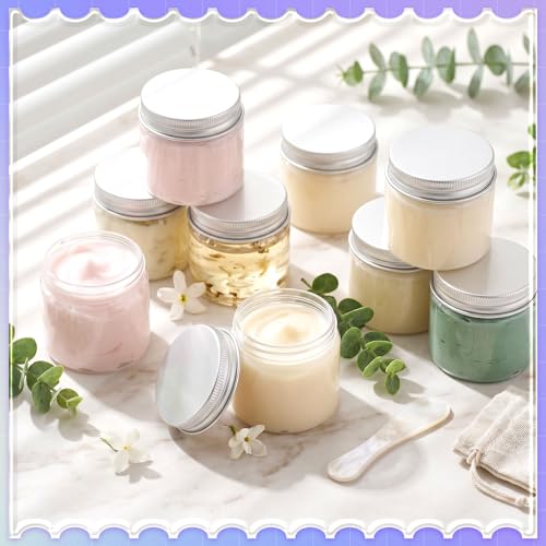 Image of Aoriher 150 Pcs Clear Plastic Jars with Lids Round Containers,2 Oz,Silver