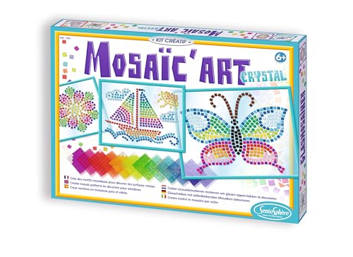 SentoSphère - MOSAIC ART - Création de mosaïque - Kit Loisir créatif - A partir de 6 ans - Fabriqué en France