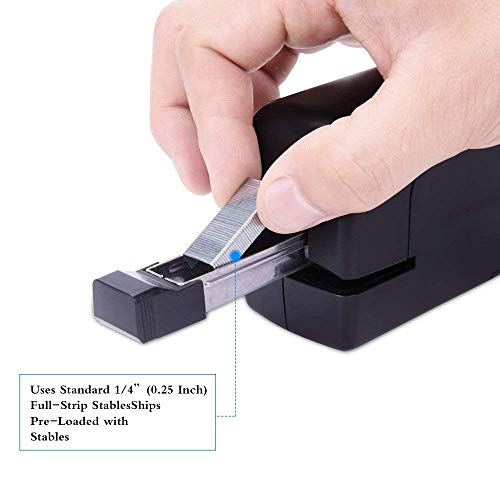 CNASA Heavy Duty Electric Stapler, Portable Full Strip Staple Capacity 20 Sheets Jam-Free for Office,Professional,Classroom School and Home Use,Black Battery Operated or AC Adapter（Included） - Thumbnail 3