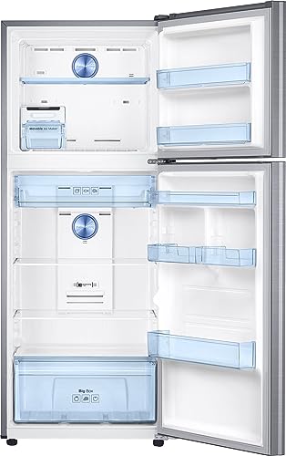Image of Samsung 363 L, 3 Star, Convertible 5-in-1, Digital Inverter with Display, Frost Free Double Door Refrigerator (RT39C553ES8 /HL, Silver, Elegant Inox)