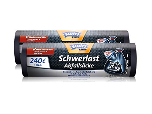 Swirl - Bolsas de basura profesionales para cargas pesadas (con cordón, resistentes) Cover
